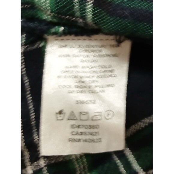 Loft Plaid Mock Neck Top Women’s S Green Blue Long Sleeve Grunge Preppy EUC - Picture 7 of 7